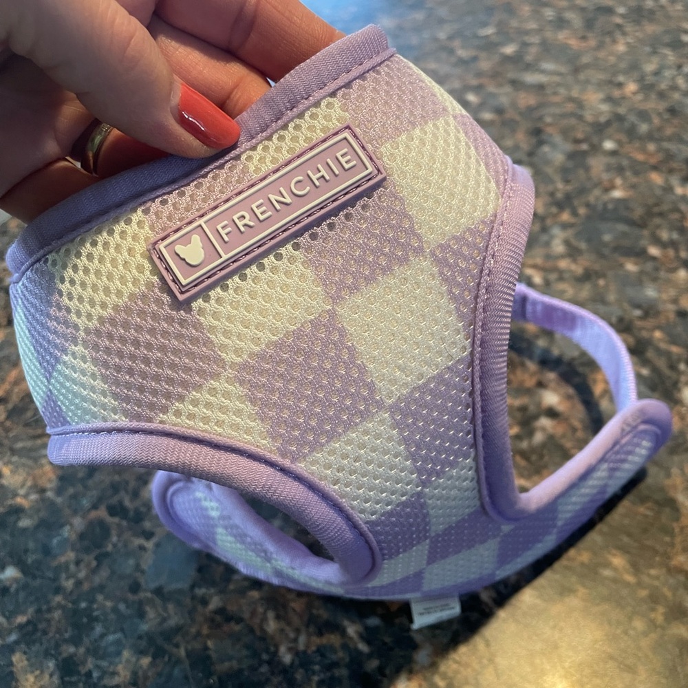 Frenchi Purple and White Dog Harness